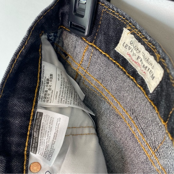 Men’s Black Premium Hi-Ball Roll Logo blue stripe denim jeans - Picture 6 of 9